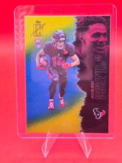 2025 Topps Signature Class Jaylin Noel Rookie Class Blue and Yellow 208 Texans