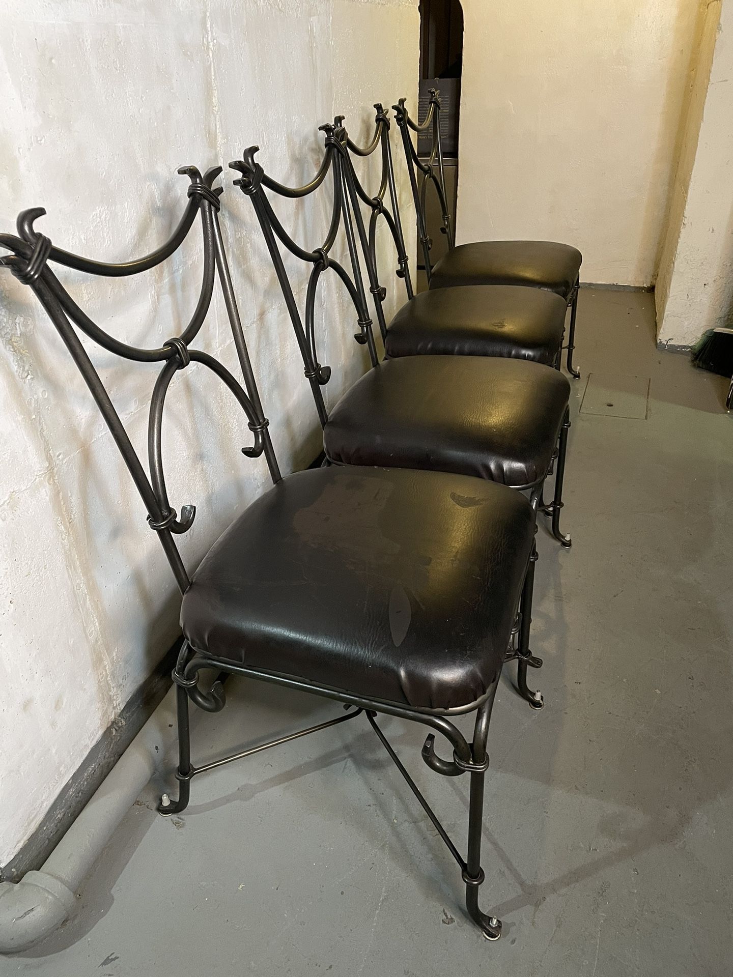 Vintage Wrought Iron Chairs (4)