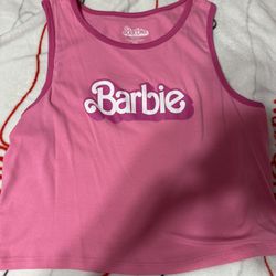 Barbie Shrunken Tank Top Cropped 