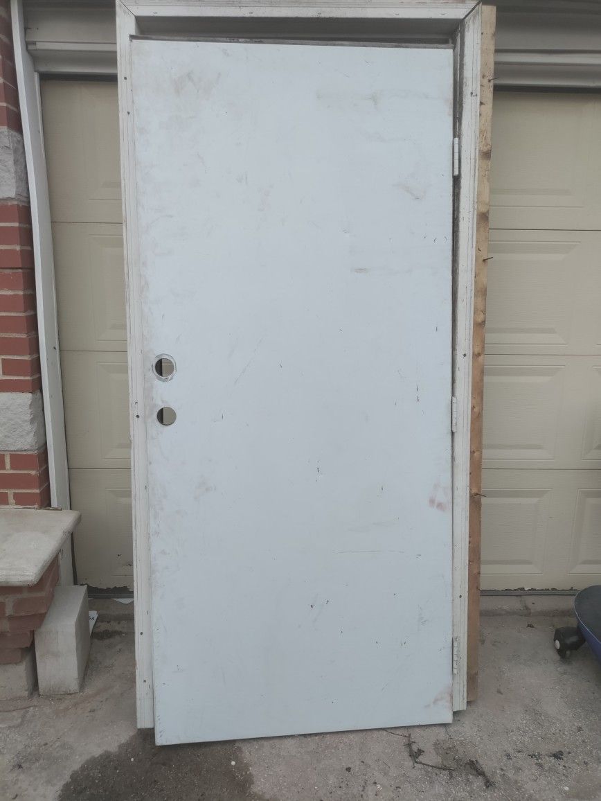 Steel White Door With Frame