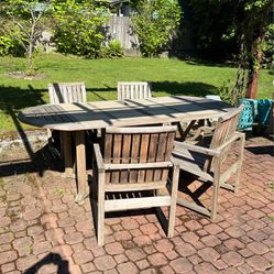 Teak Table And Chairs