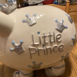 Little Prince Piggy Bank 12” Long9”x9”- Brand New