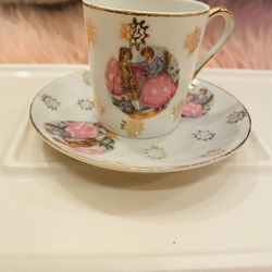 Vintage Mini Teacup And Saucer 