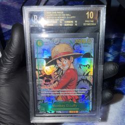 BGS black Label 10/10 Luffy Manga OP13-118