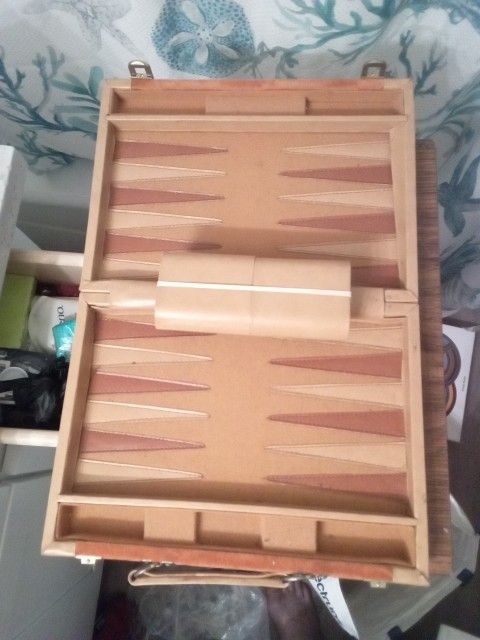 Vintage Backgammon Travel Board Game Set