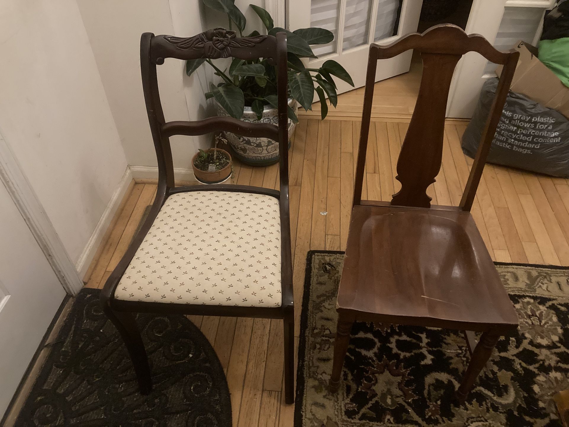 Pair Of Wood Chairs 30$ OBO