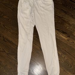 Men’s Hollister White Sweatpants Joggers, Medium