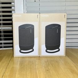 2x Black Sonos Move2.  Brand New Sealed.  Includes Warranty For 1 Year.   Great For 🎉. 