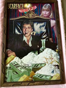 Scarface Wooden Framed Canvas