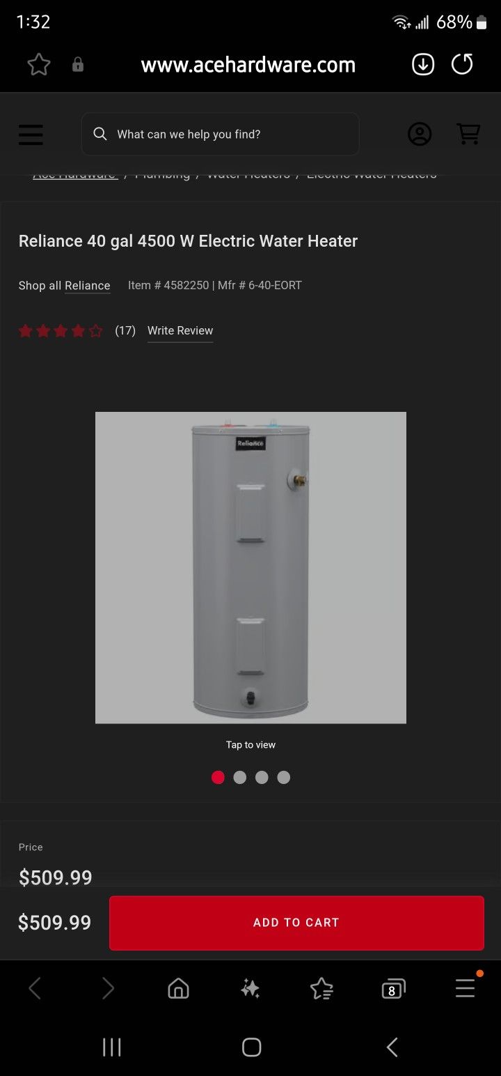 40 Gallon ELECTRIC hot Water Heater