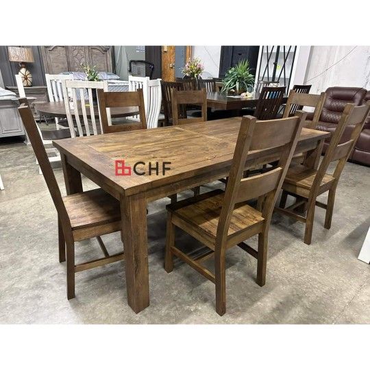 Rectangular Dining Table Set With 6 Chairs