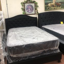 New Full Size Bed Mattresses Included//// Cama Nueva Con Colchones Incluidos 