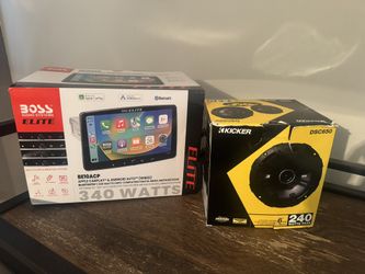BOSS ELITE Stereo and Kicker Front Door Speaker Bundle