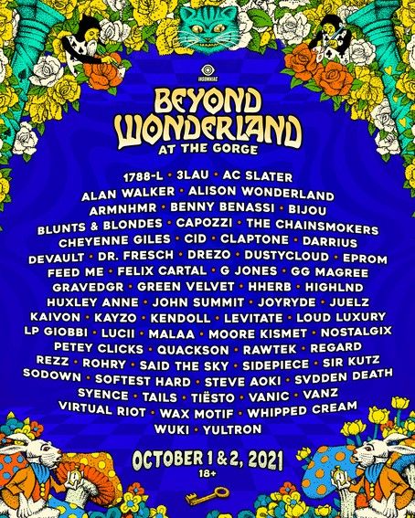 2 Ga+ Passes To Beyond Wonderland At The Gorge