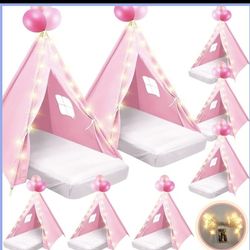 8-Pack Kids Sleepover Teepee Party Set (Complete Kit)
