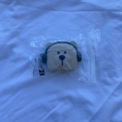 Brown Bear with Green Headphones (Airpod Gen 1/2/3 and Airpod Pro Gen 1/2) case