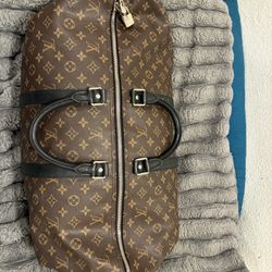 Louis Vuitton Monogram Macassar Bandouliere Luggage Bag