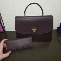 Coach Parker Top Handle Oxblood Bag