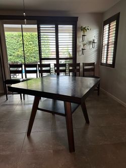 Bar-Height Table & 6 Chairs for Sale