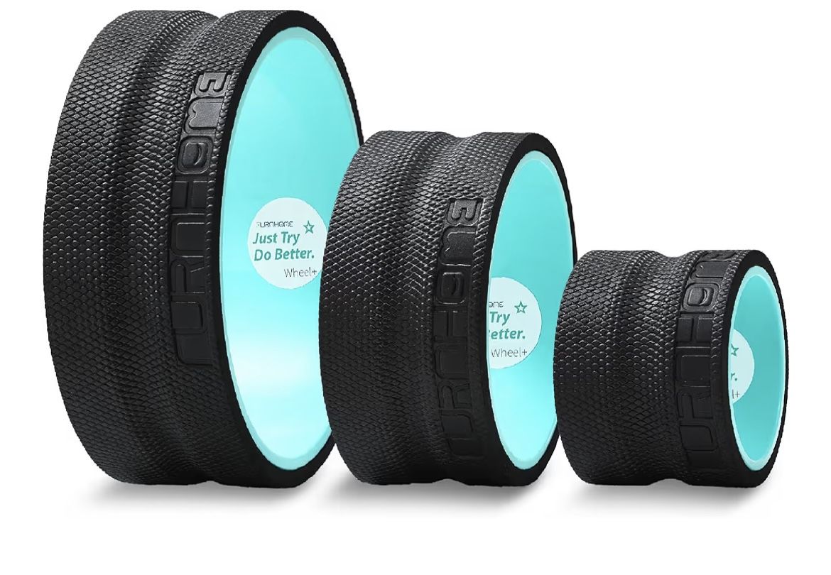 Chirp Back Roller - Back Wheel for Deep Tissue Massage,Yoga Wheel for Back Pain & Stretching- Comfy Deep Tissue Massage Roller (3-Pack)