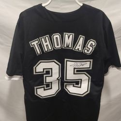 Frank Thomas Autographed Chicago White Sox Black Jersey