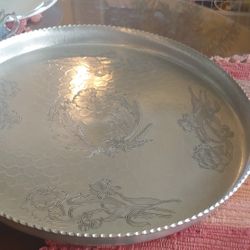 LARGE VINTAGE ALUMINUM TRAY