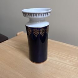 Vase - Echt Kobalt With 24k Gold Detailing