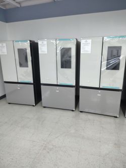 $1499 (THIS WEEK ONLY: 50% OFF FRENCH 3 DOOR REFRIGERATORS) Samsung 30 Cu ft 36'W