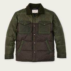 Filson Down Jac Shirt Forest Green Medium BRAND NEW