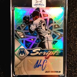 Jazz Chisholm 2022 Panini Mosaic Scripts Autographed Card NY YANKEES MLB
