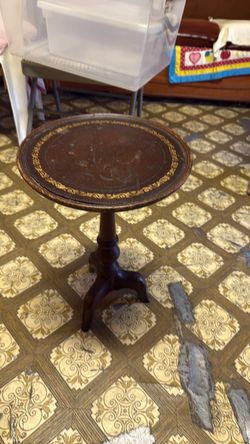 Antique Pedestal Occasional Table