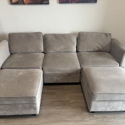 Sectional Modular Sofa with Storage 90" wide