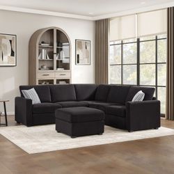 New. Sectional with Ottoman