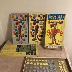 Vintage 1961 Bullwinkle Hide N Seek Game Complete