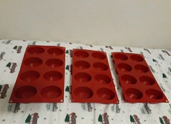 Three SILICONE MOLDS Oval Shape