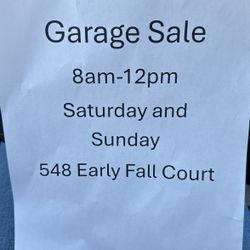 GARAGE SALE WEEKEND