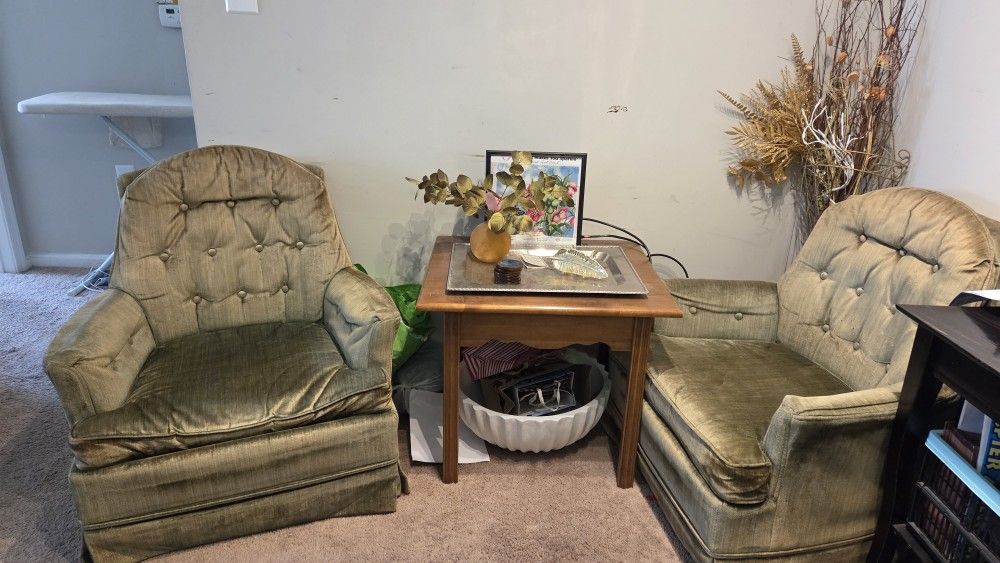 Antique Revolving & Rocking Chairs - Set of 2 - $100