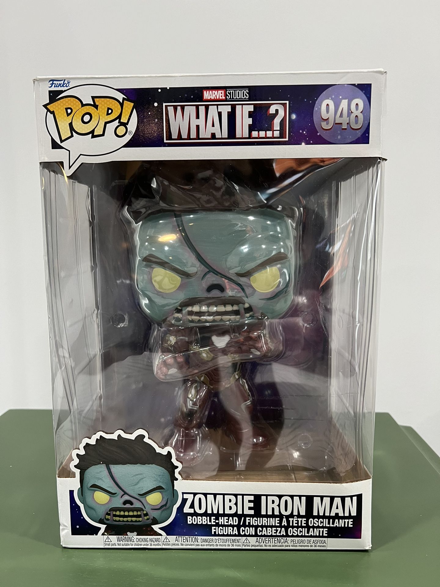 Funko Pop Jumbo 10 Inch Marvel What If…?   Zombie Iron Man Walmart 948 NIB 10”