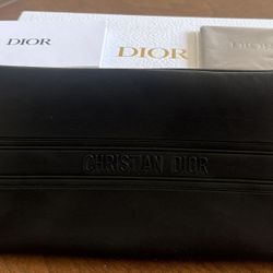 Dior leather glasses case (new in box with microfiber cloth)