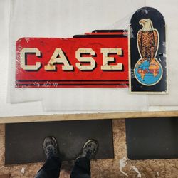 Case Farm Tractor Equipment Faux Vintage Steel Metal Sign 