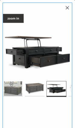 Brown coffee table with Lifetop