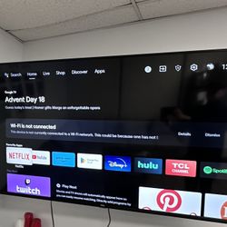 TCL 65 In Led 4k Ultra HDTV Model Number 65s434