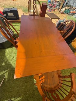 Wood Dining Table with Chairs