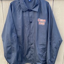 The Scream Zone Del Mar Fairgrounds Halloween Snap Windbreaker Jacket Coat XL