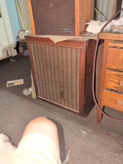 JBL. Walnut Cabinets