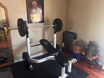 Bench press and weights