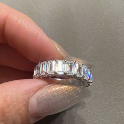 S925 Princess cut zircon ring