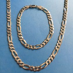 2pc Set Includes Necklace + Bracelet QUALITY 6mm Gold on Sterling Silver Italy 925 *Pickup Boca Raton 