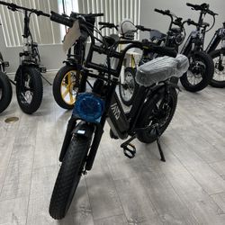 TST® R7 Moped Style 1500W Full Suspension Electric Cargo Bike | 2026 New Model (Black) 