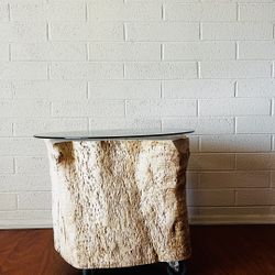 Stump side table